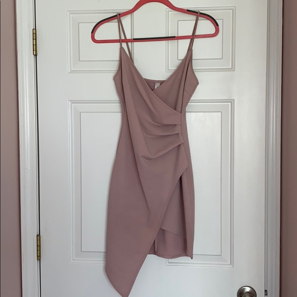 Blush pink Blue Blush cocktail dress